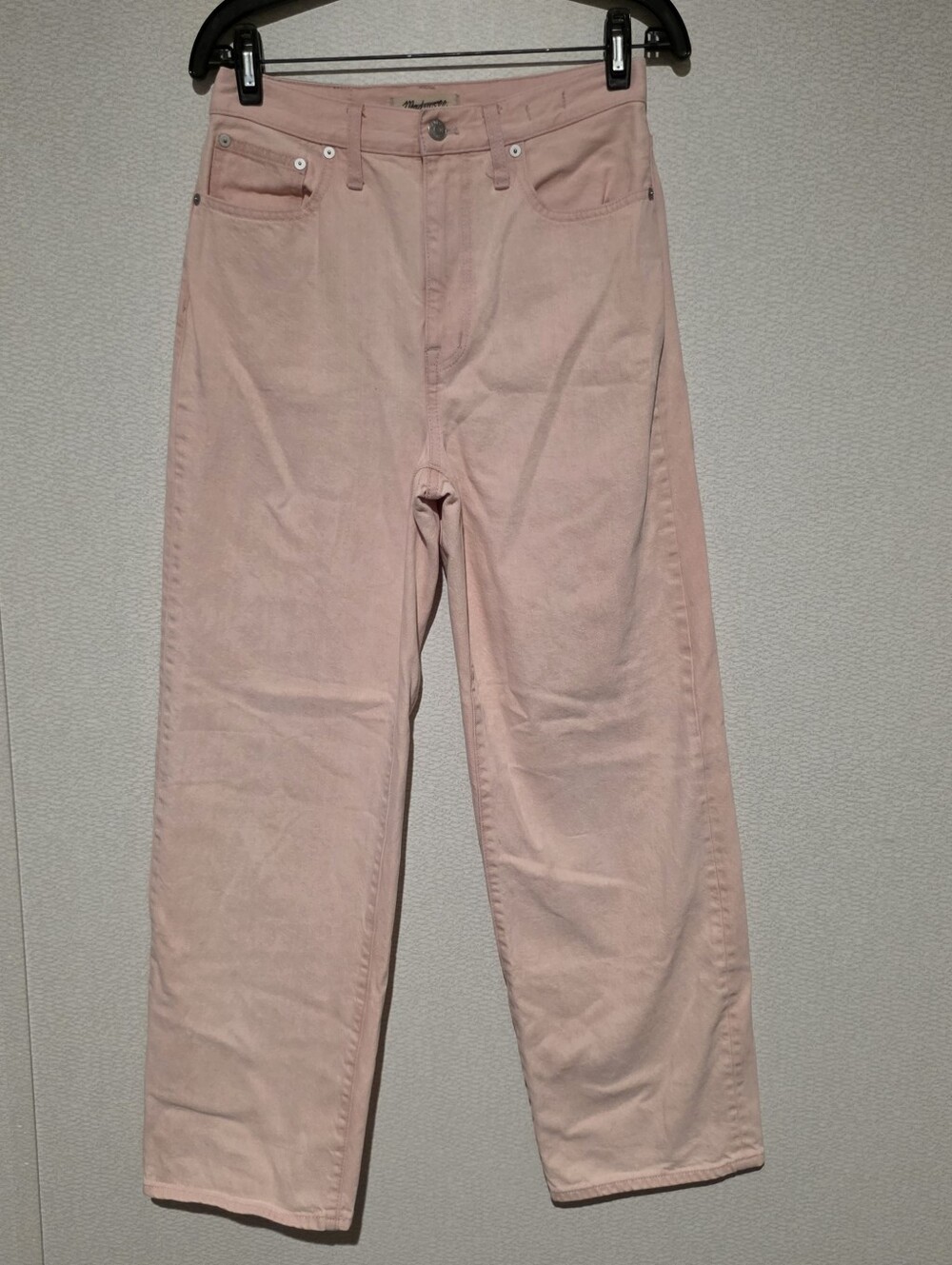 Madewell The Perfect Vintage Wide Leg Jean Size 27 Light Pink Wash High Waisted